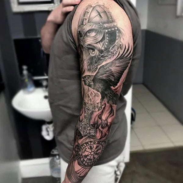 Viking Raven Tattoo