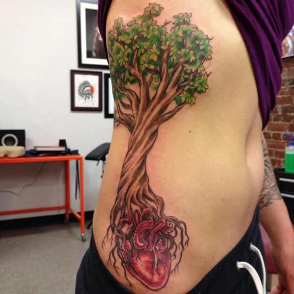 Family Tree Ribs Tattoo