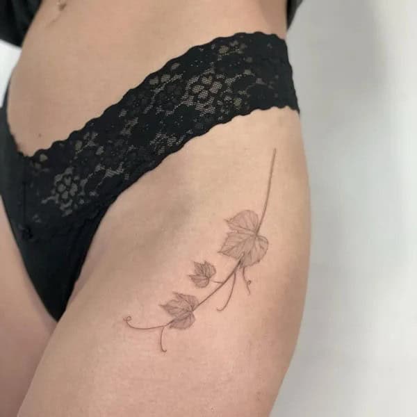 Vine Leaf Tattoo