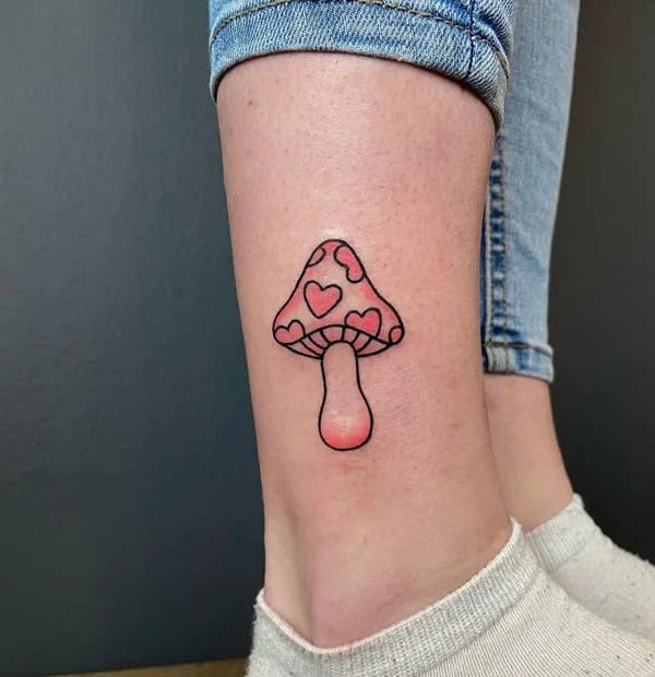 Cute Mushroom Tattoo