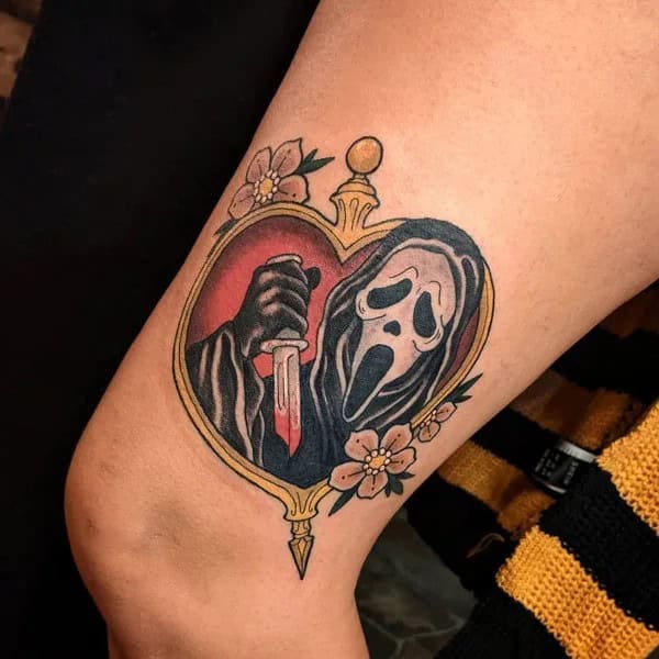 Ghostface Tattoo On Arm