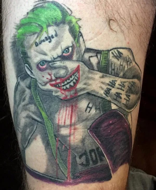 Damaged Joker Tattoo