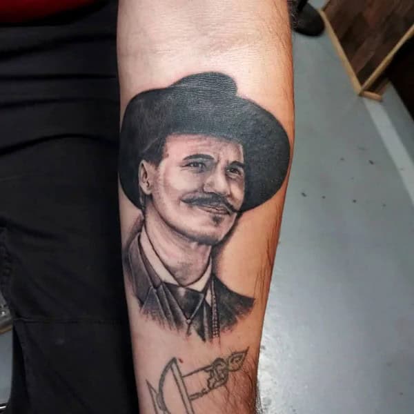 Doc Holliday Chest Tattoo