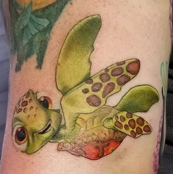 Cartoon Sea Turtle Tattoo