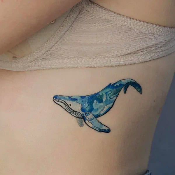 Whale Underboob Tattoo