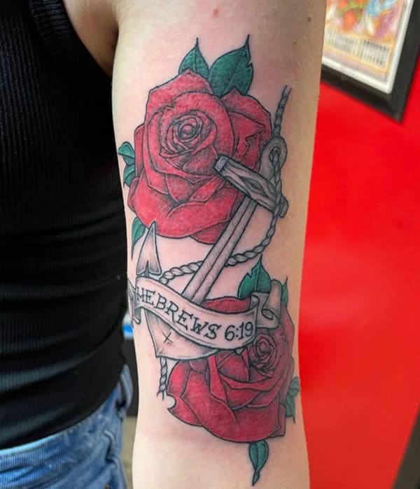 Rose Bicep Tattoo