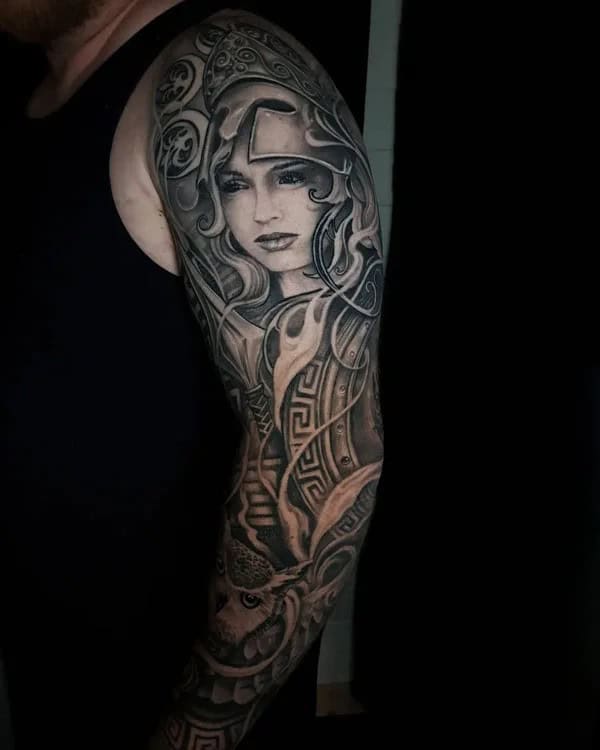 Athena Sleeve Tattoo