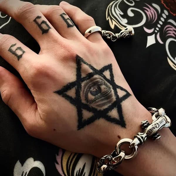 666 Finger Tattoo