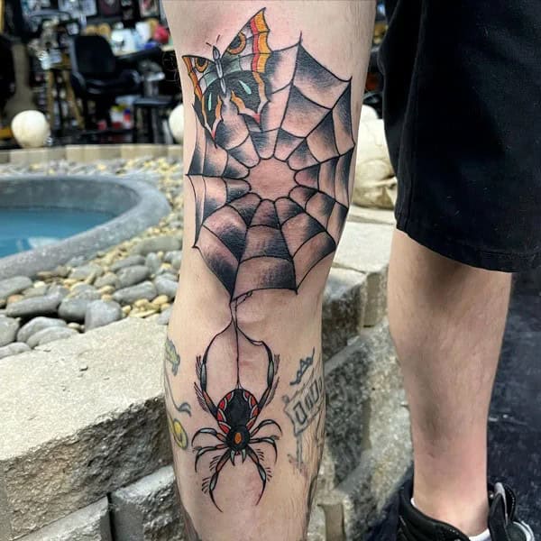 Spider Web Prison Tattoo