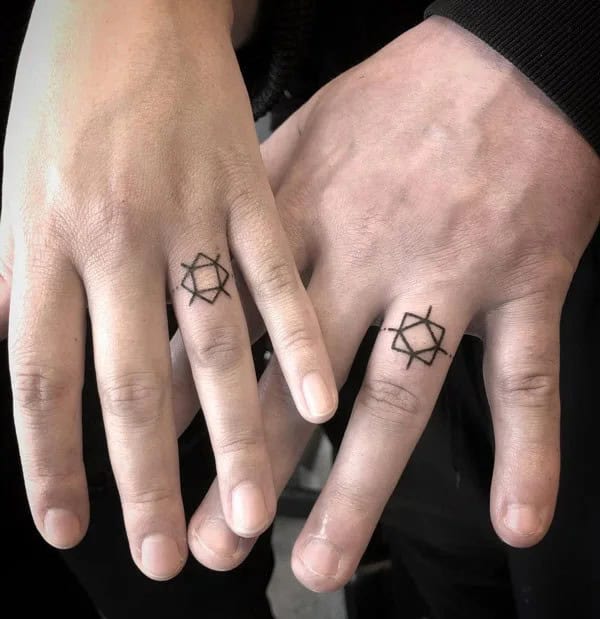 Matching Wedding Ring Tattoo