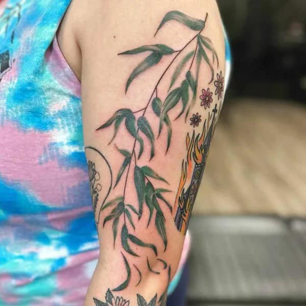 Willow Tree Branch Tattoo