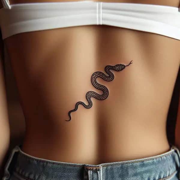 Back Snake Tattoo