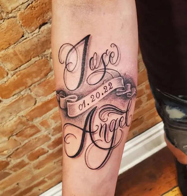 Forearm Name Tattoo