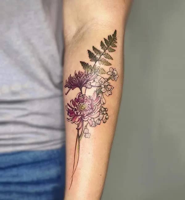 May Birth Flower Lily of The Valley Tattoo