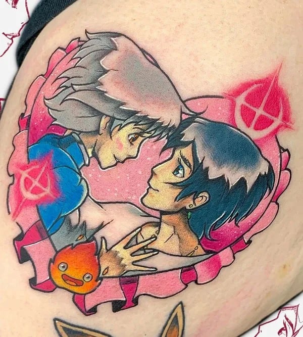 Sleeve Howl’s Moving Castle Tattoo