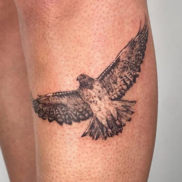 Flying Hawk Tattoo