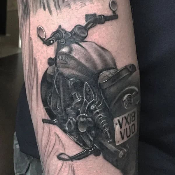 Motorcycle Hand Tattoo