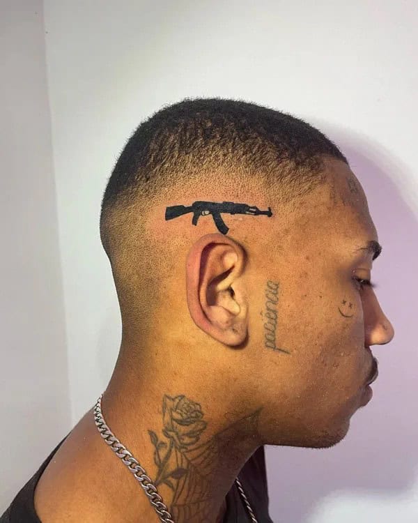 AK-47 Head Tattoo