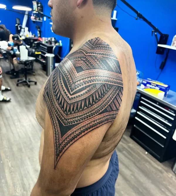 Polynesian Shoulder Tattoo