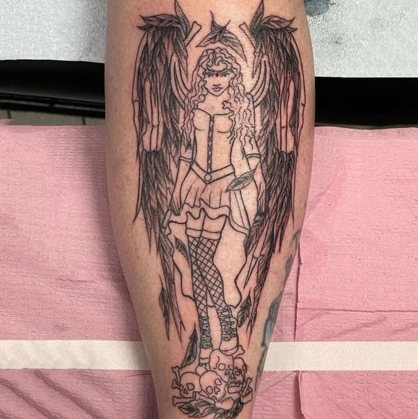 Gothic Angel Tattoo