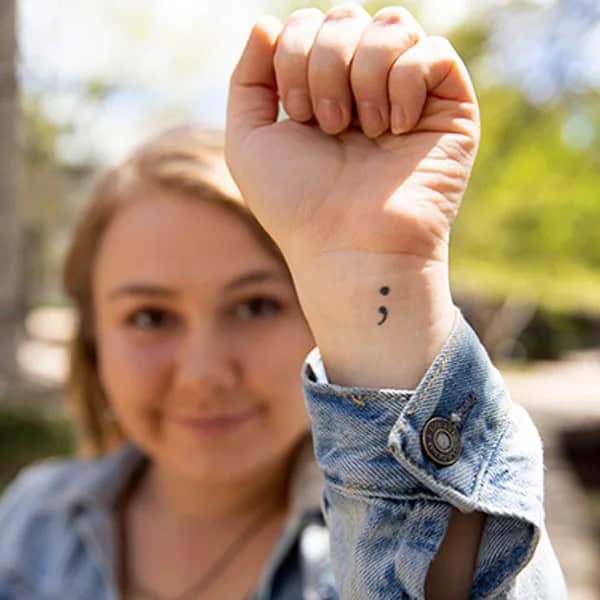 Small Semicolon Tattoos