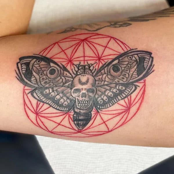 Death Hawk Moth Tattoo