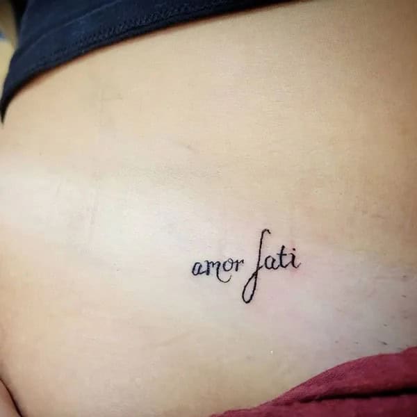 Geometric Amor Fati Tattoo