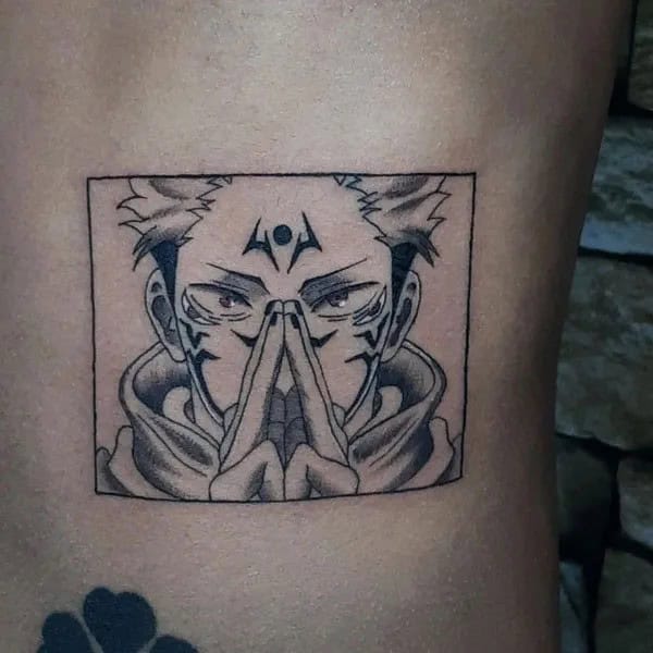 Sukuna Neck Tattoo