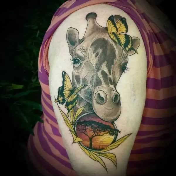 Giraffe Arm Tattoo