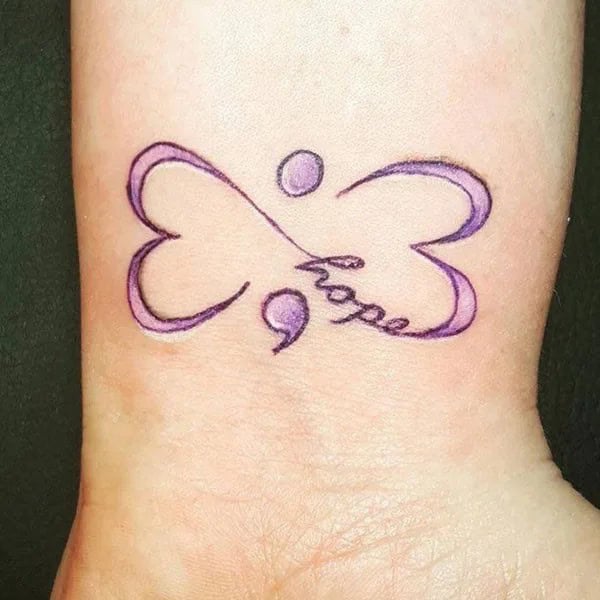 Hope Semicolon Tattoo