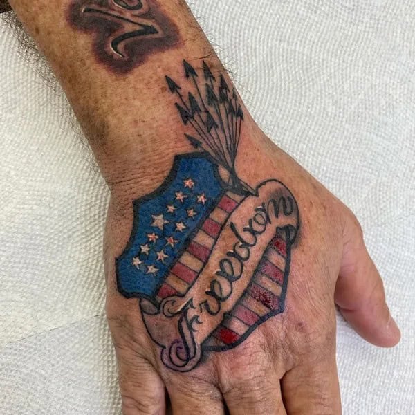 Patriotic Tattoo on Hand