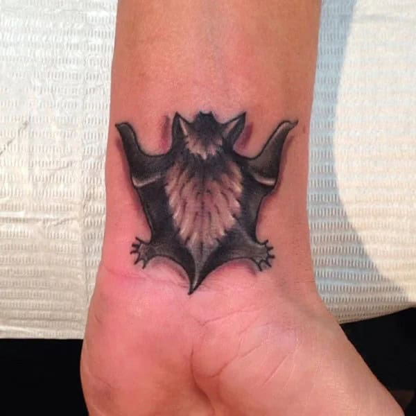 Bat Tattoo On Hand