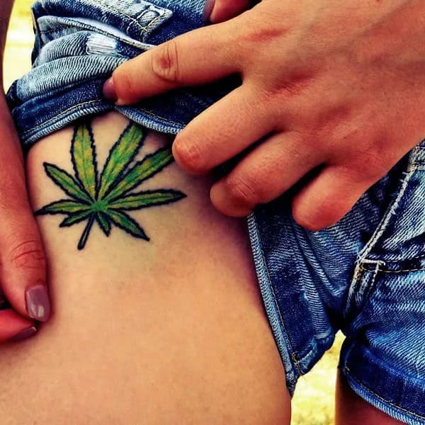 Weed Leaf Tattoo