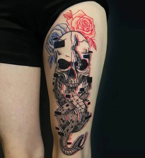 Death Eater Floral Tattoo