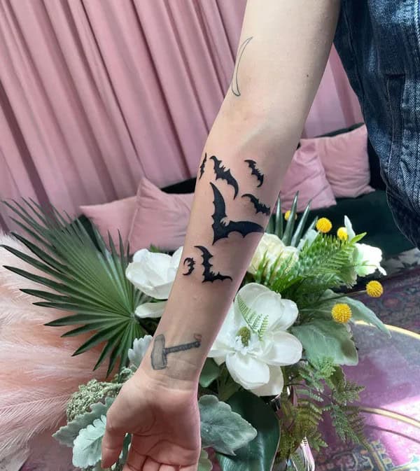 Bat Tattoo On Hand