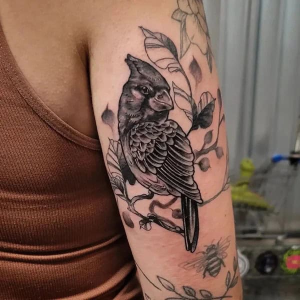 Black Cardinal Tattoo