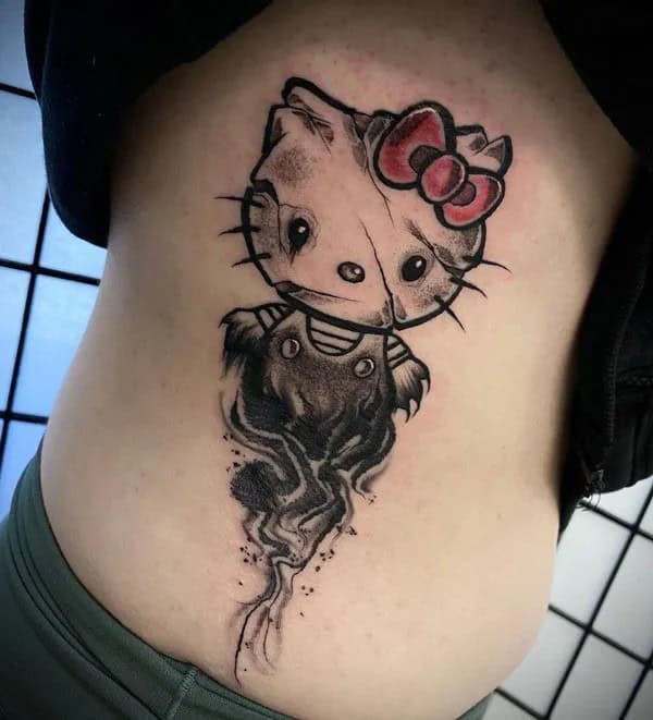 Ankle Hello Kitty Tattoo