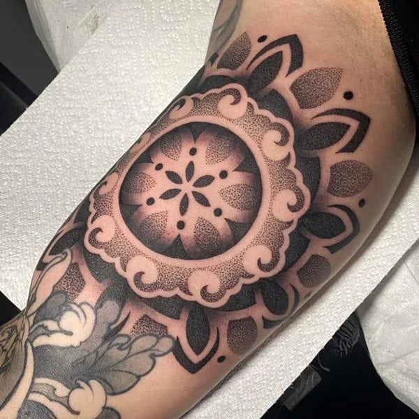 Mandala Bicep Tattoo