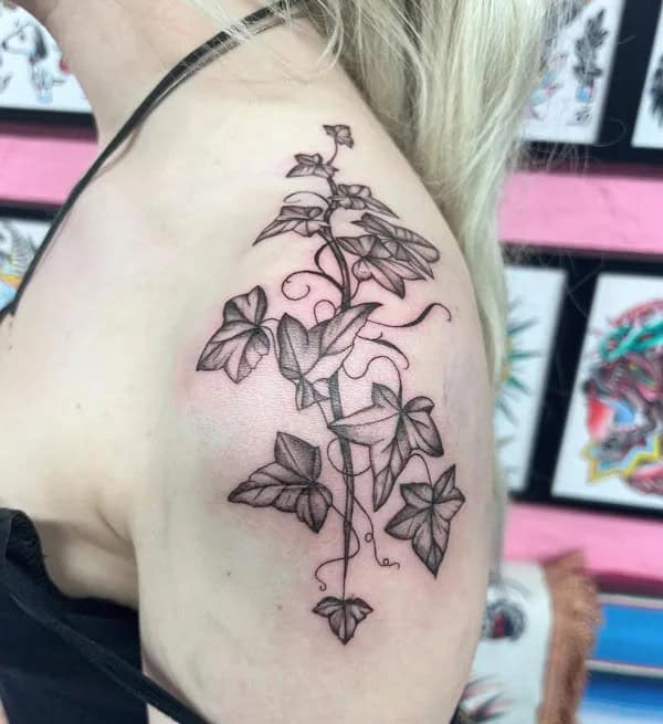 Vine Shoulder Tattoo