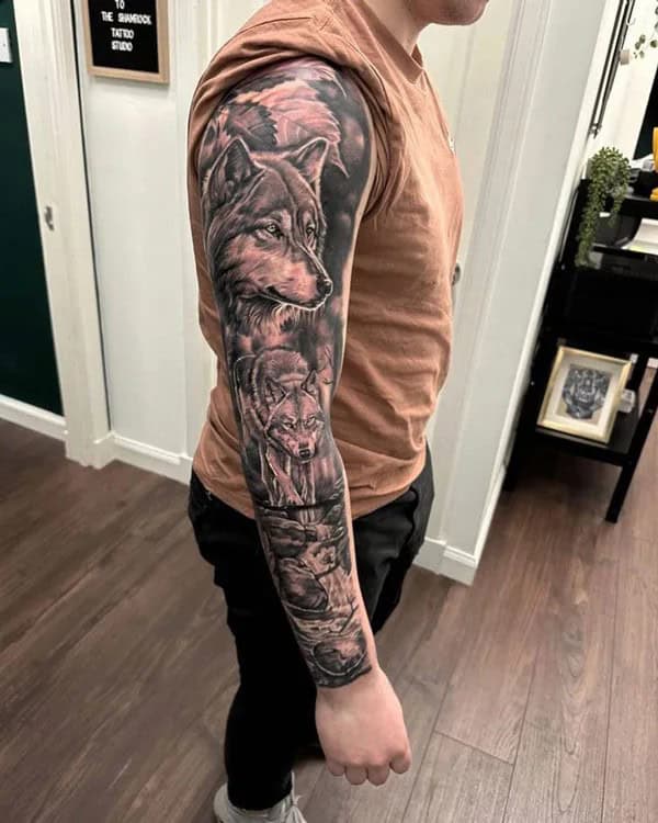 Wolf Sleeve tattoo