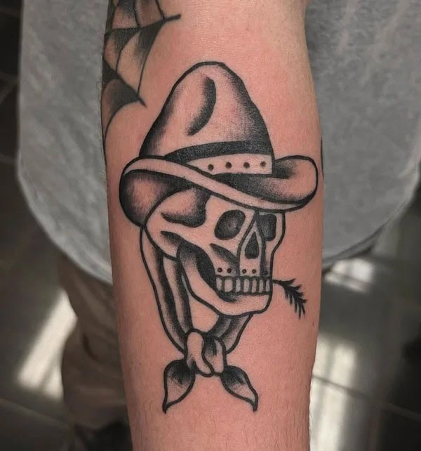 Cowboy Skull Tattoo