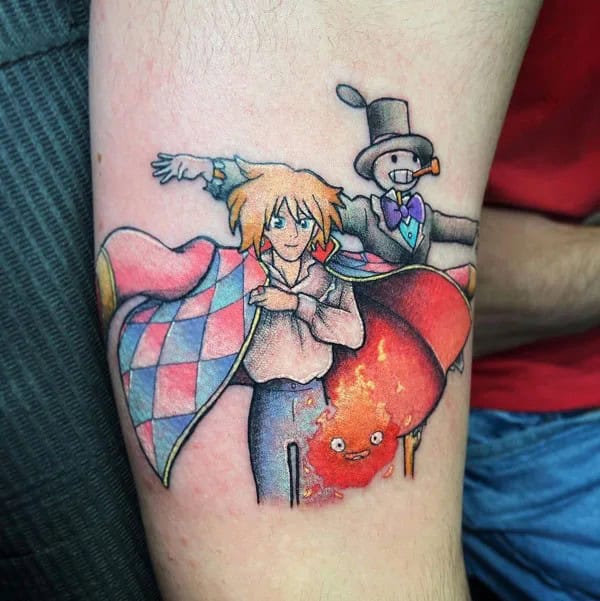 Sleeve Howl’s Moving Castle Tattoo