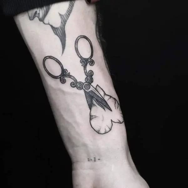 Scissor Tattoo on Wrist