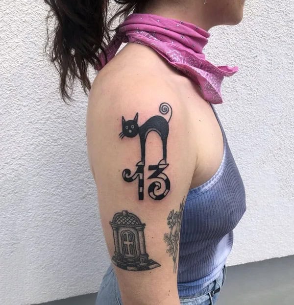 13 Cat Tattoo