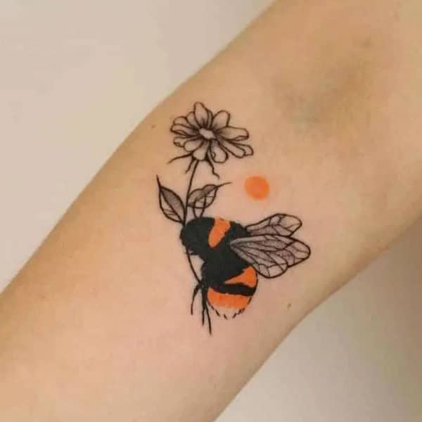 Cute Bee Tattoo