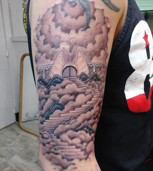 Gates of Heaven Arm Tattoo