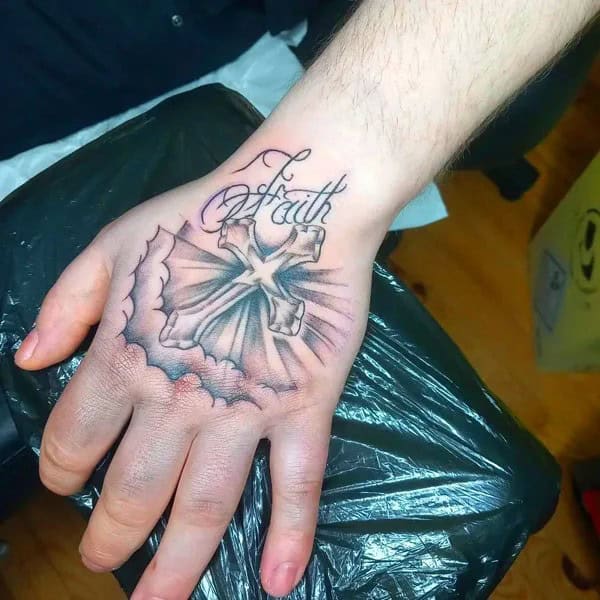 Faith Tattoo on Hand