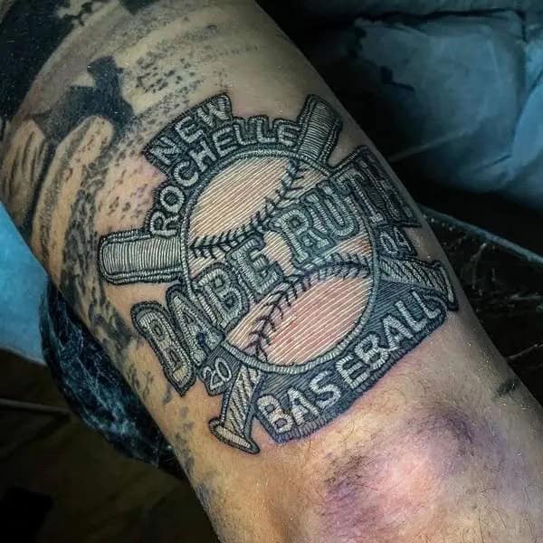 Stitching Baseball Tattoo