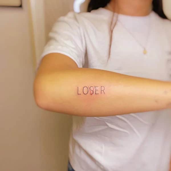 Evil Loser Lover tattoo