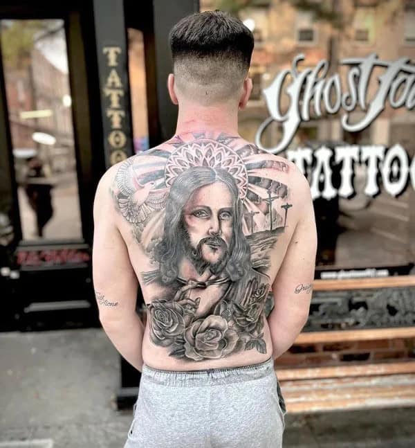 Christian Back Tattoo